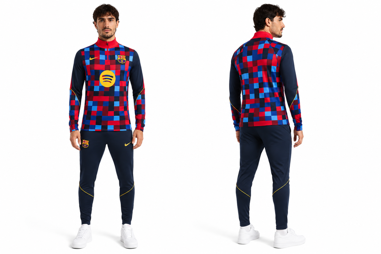 Ensemble Survêtement FC Barcelone Bleu mosaïque Homme 2026/2027 – Training Suit Barça