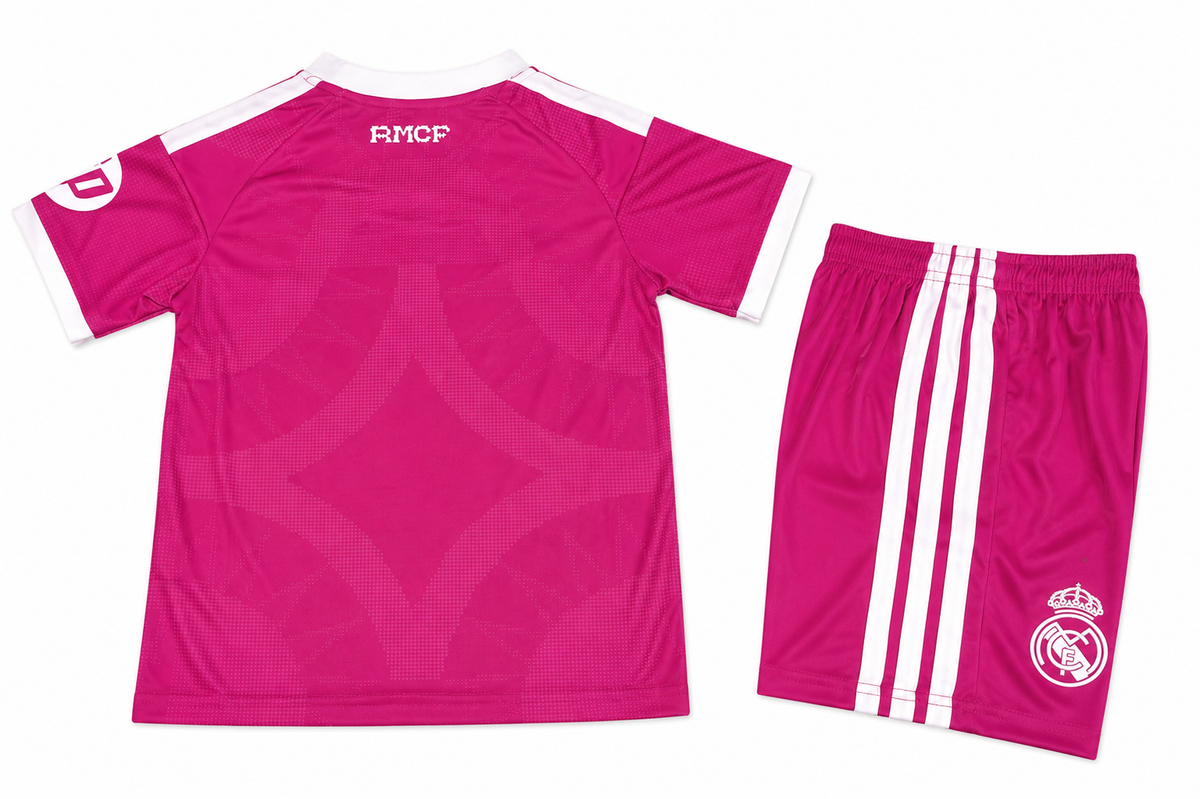 Maillot Real Madrid Third 2026-2027 Rose | Jersey Football Homme et Enfant Adidas | Nouvelle Saison | FIFAFOOT