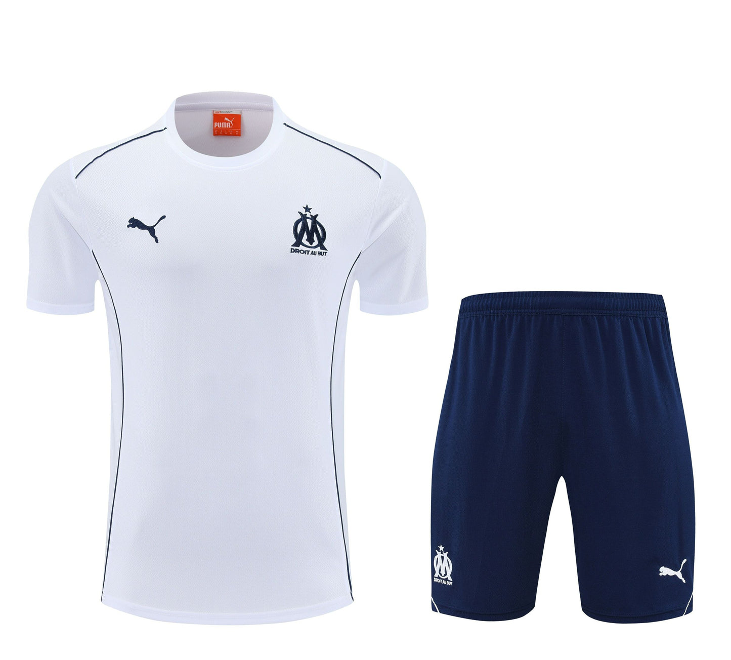 Ensemble T-shirt + short blanc Olympique de Marseille 2025-2026