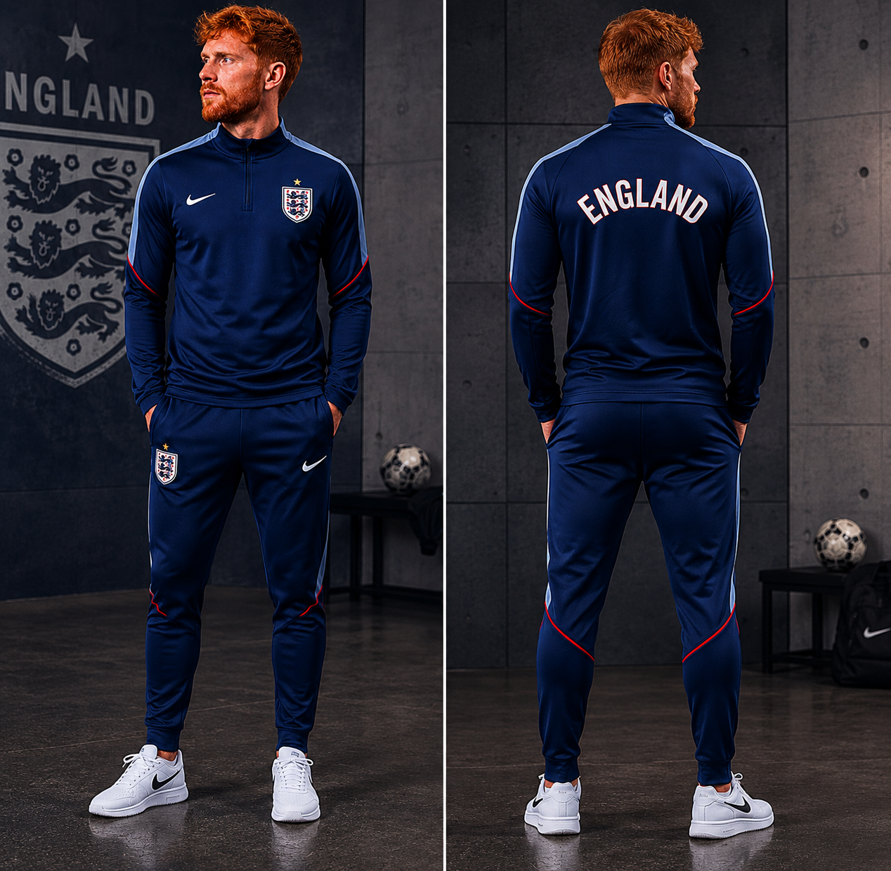 Ensemble Survêtement Angleterre 2026/2027 Bleu – Training Suit Football Premium Homme
