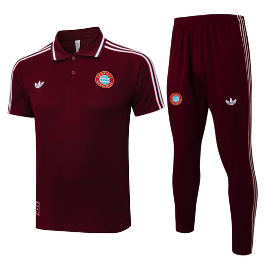 Ensemble Polo Vintage bordeaux Bayern Munich 2025-2026