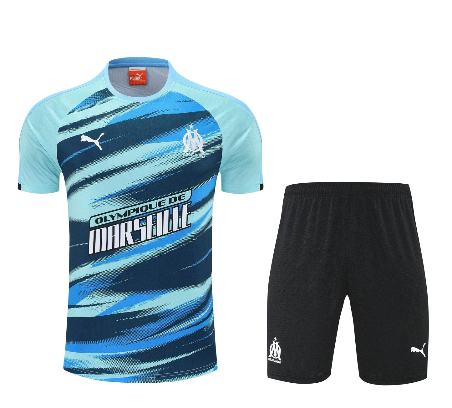 Ensemble bleu ciel édition 13 T-shirt + short Olympique de Marseille 2025-2026