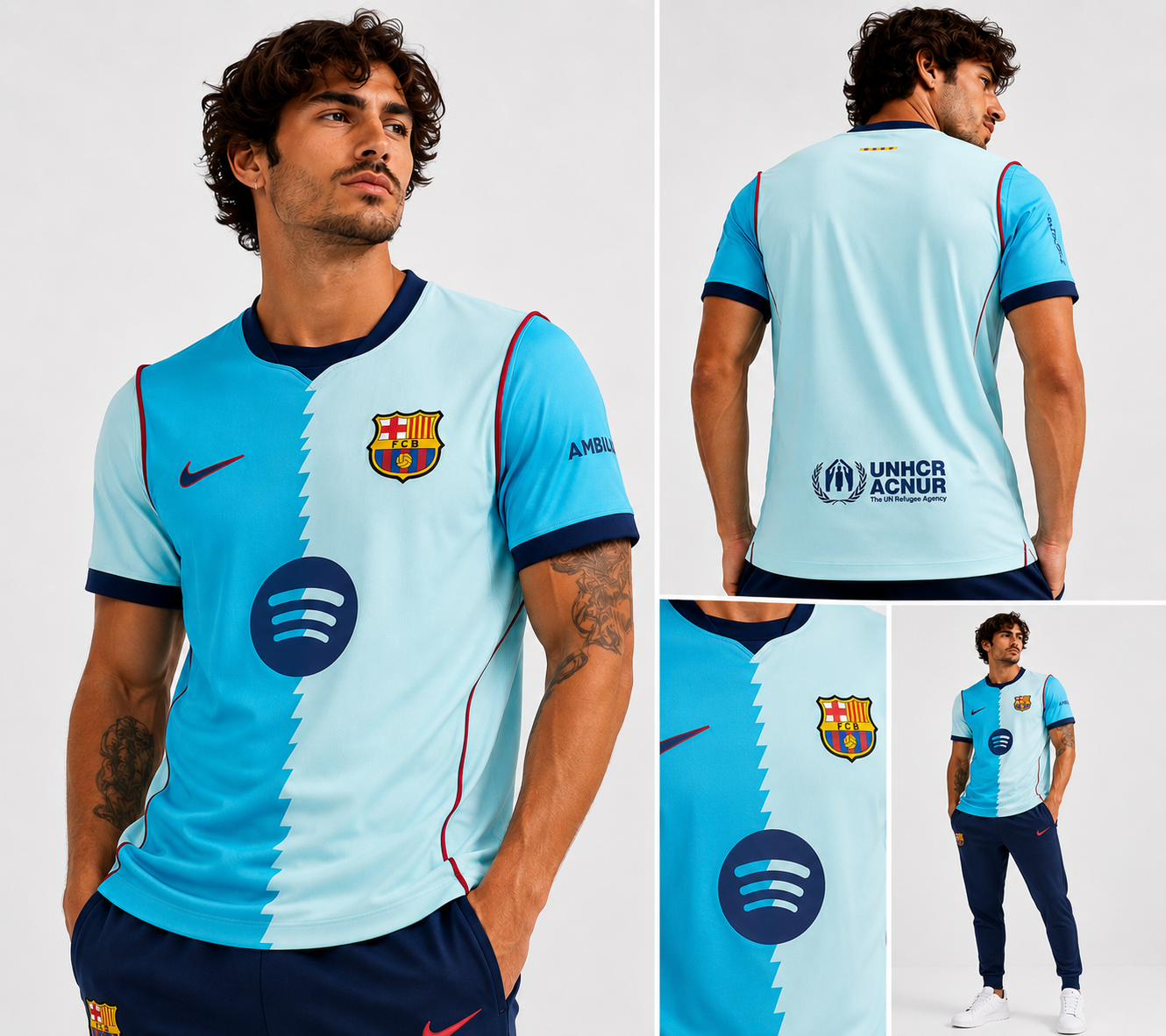 Maillot FC Barcelone Extérieur 2026/2027 Homme – Jersey Away Bleu Ciel | Tenue Football Barça Premium