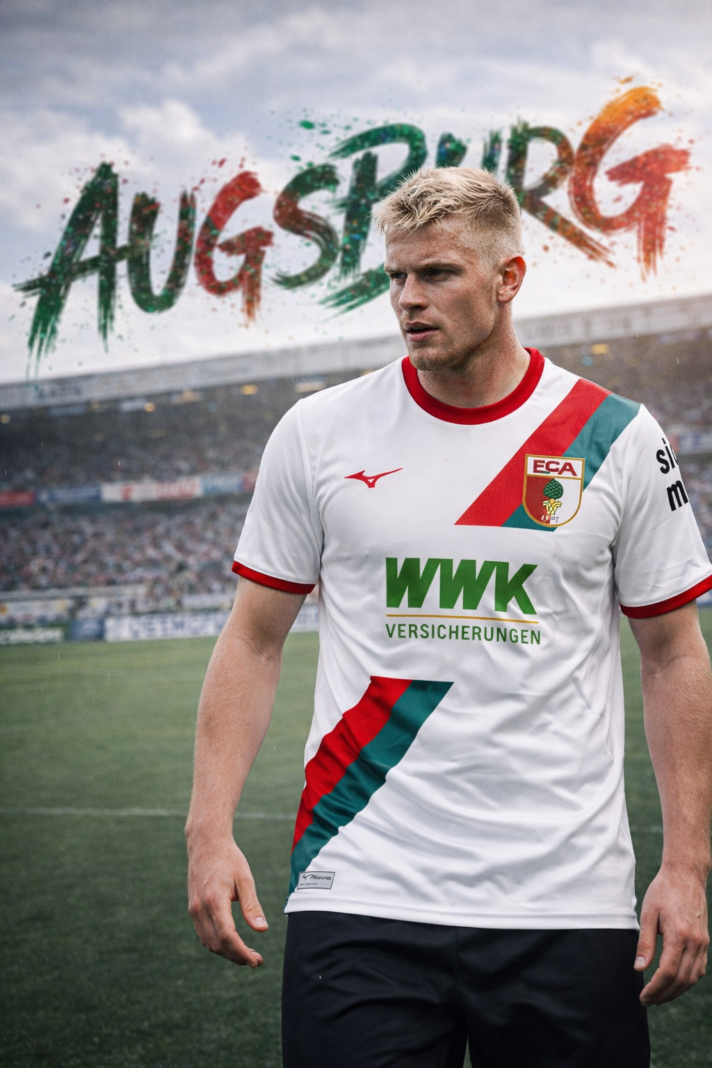 Maillot FC Augsburg Domicile 2025-2026 | Jersey Officiel Bundesliga | FIFAFOOT