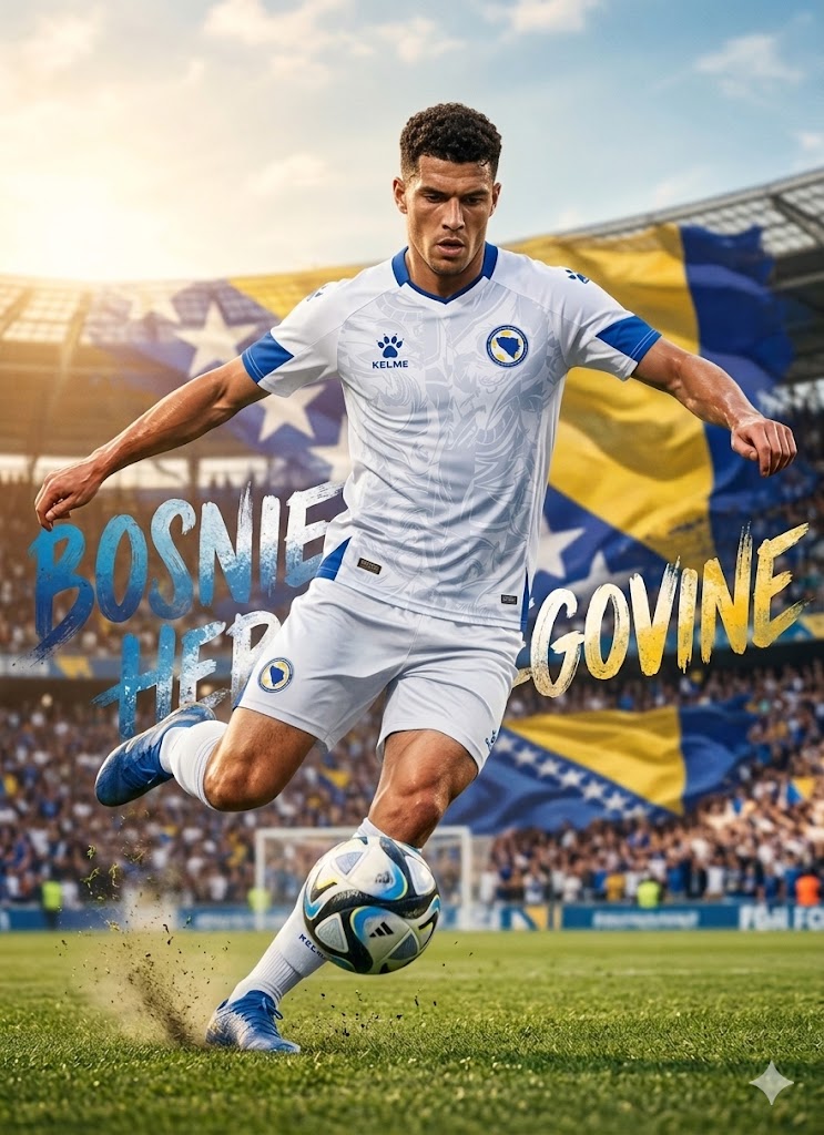 Maillot Bosnie-Herzégovine Extérieur 2026/2027🇧🇦 - Zmajevi - S au 4XL | FIFAFOOT