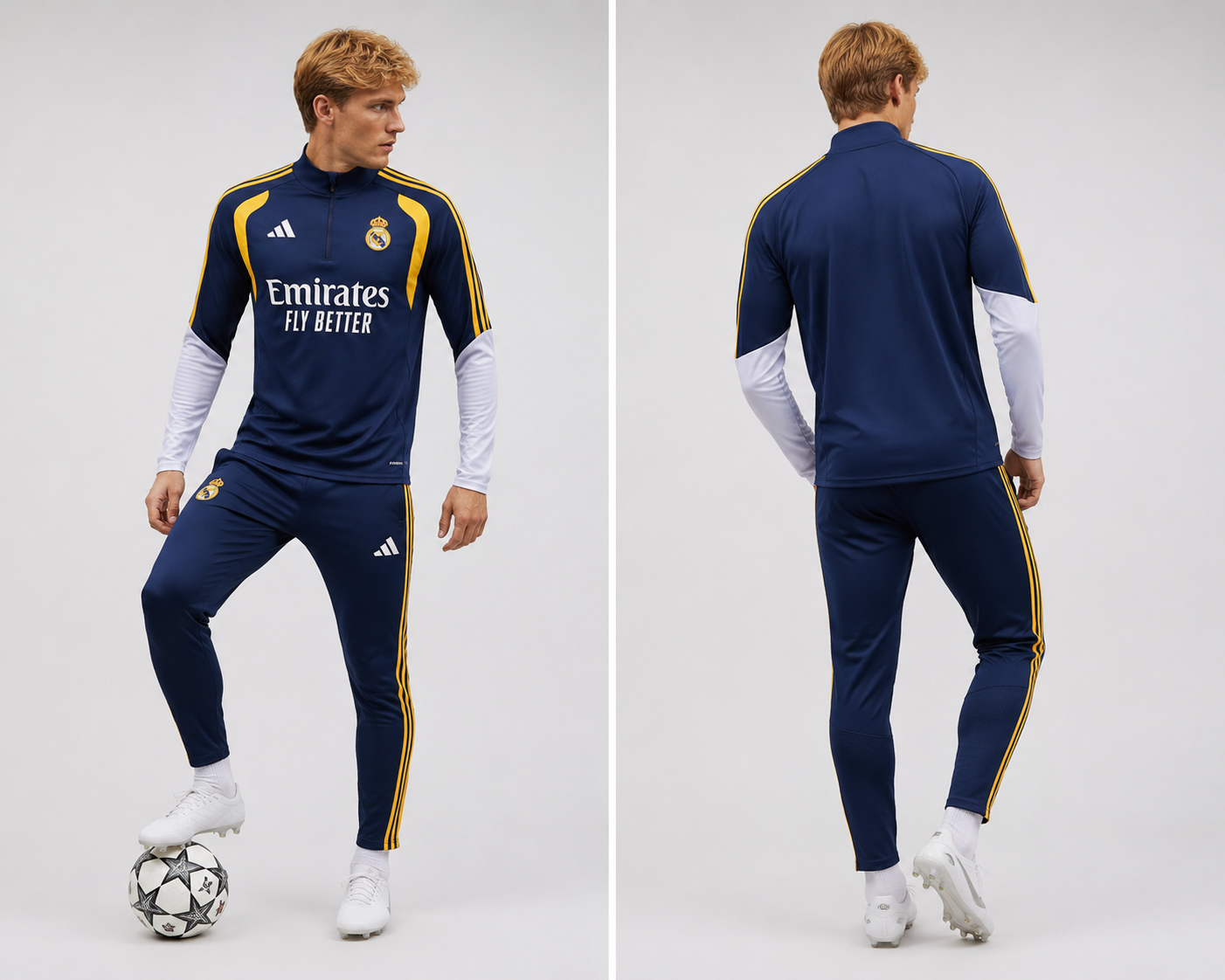 Ensemble Training Real Madrid Bleu Marine 2026/2027 – Survêtement Football Homme Premium