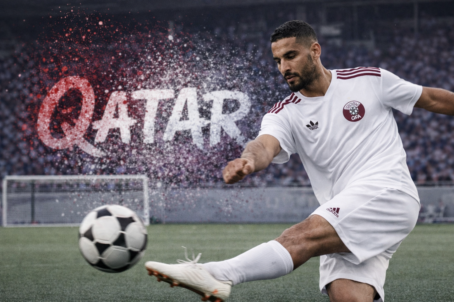 Maillot Qatar Extérieur 2026-2027 🇶🇦 – Jersey Officiel Blanc & Bordeaux | FIFAFOOT