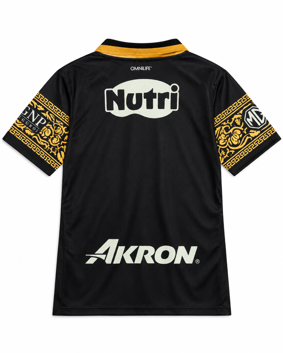 Vue arrière du maillot enfant noir et or