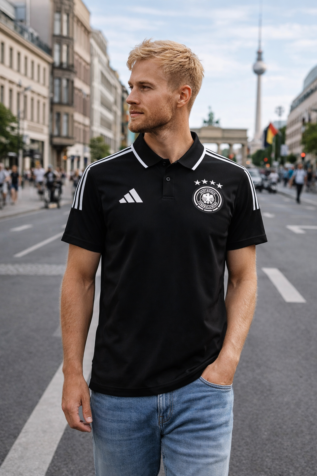 Polo Allemagne Noir 2026/2027 – Style Officiel Adidas | FIFAFOOT