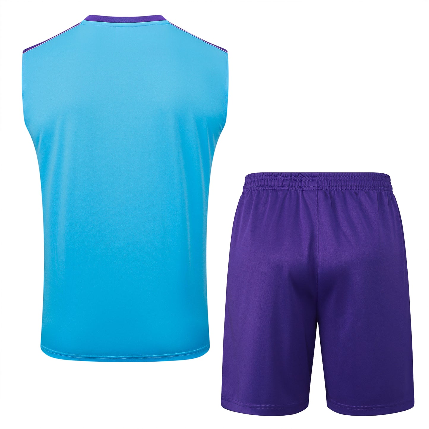 Ensemble débardeur + short bleu turquoise Real Madrid 2025-2026