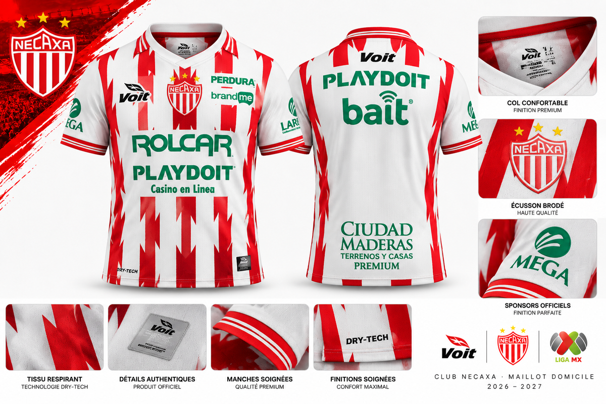 26-27 Club Necaxa Home Shirt Football Clothing