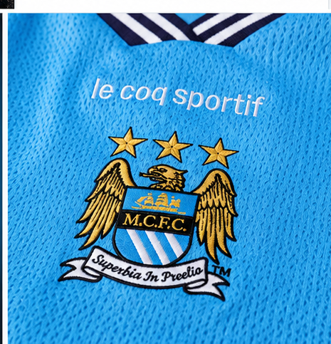 Manchester City maillot rétro domicile 1999-2001 - detail