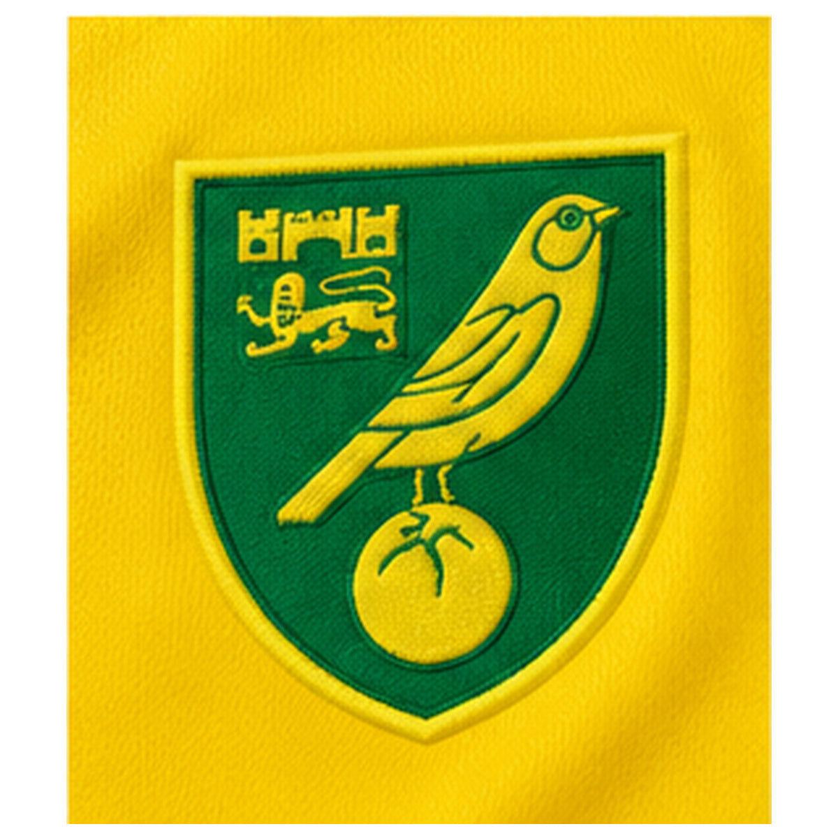 Détail écusson Norwich City 2026-2027