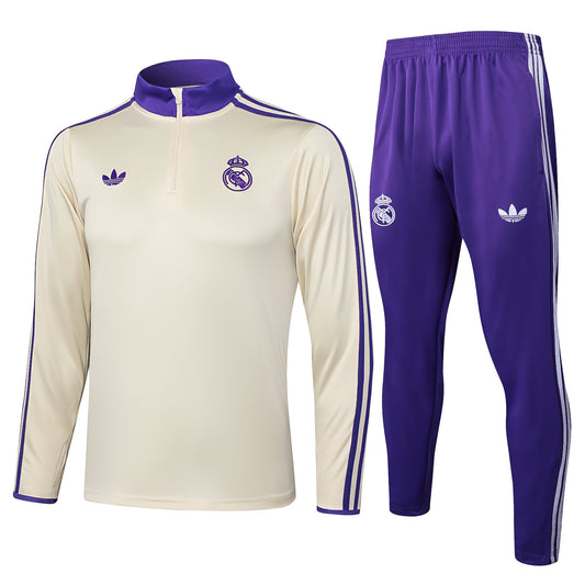 Survetement beige Real Madrid 2025-2026