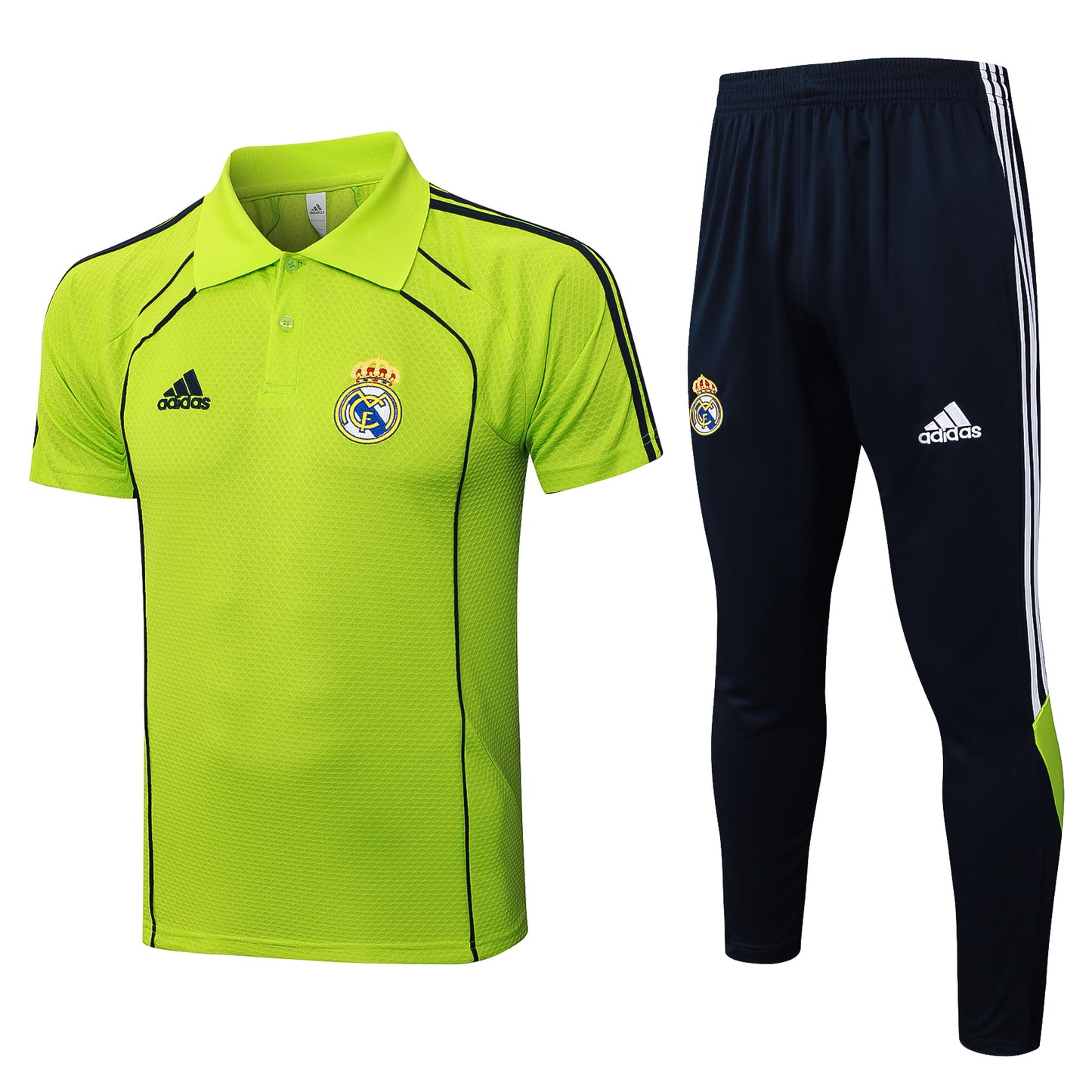 Ensemble Polo jaune fluo Real Madrid 2025-2026