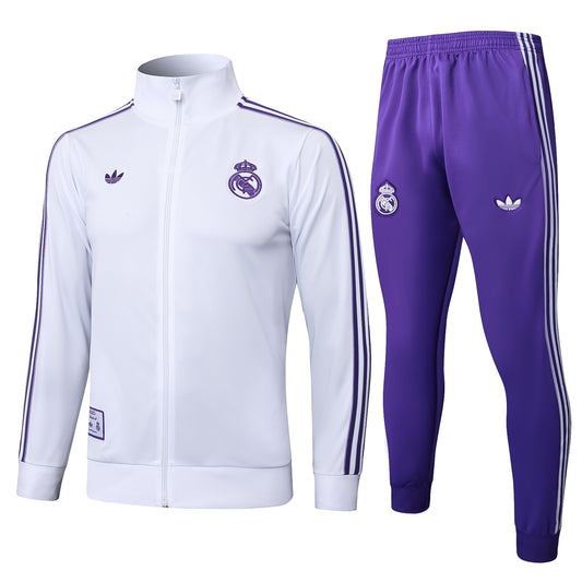 Survetement blanc/violet Real Madrid 2025-2026