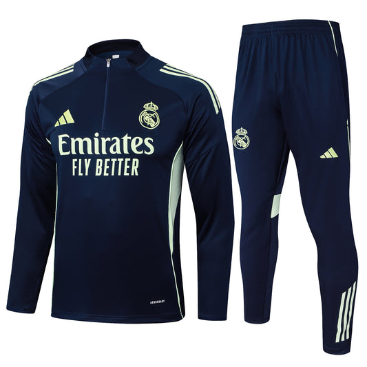 Survetement FLY EMIRATES bleu marine Real Madrid 2025-2026