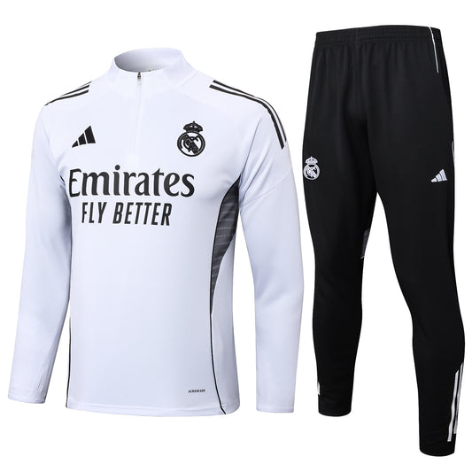 Survetement FLY EMIRATES blanc Real Madrid 2025-2026