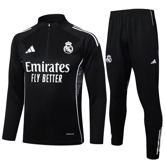 Survetement FLY EMIRATES noir Real Madrid 2025-2026