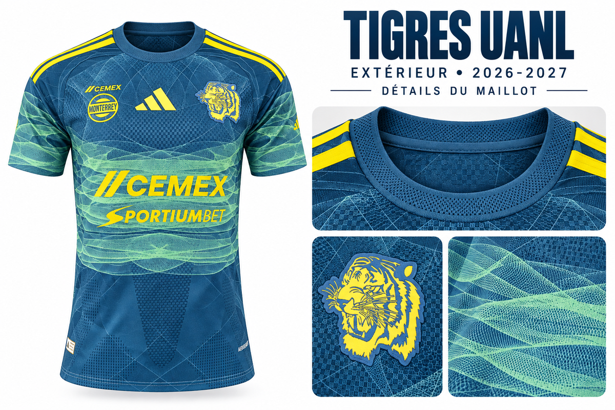 Détails du maillot Tigres UANL extérieur homme 2026-2027