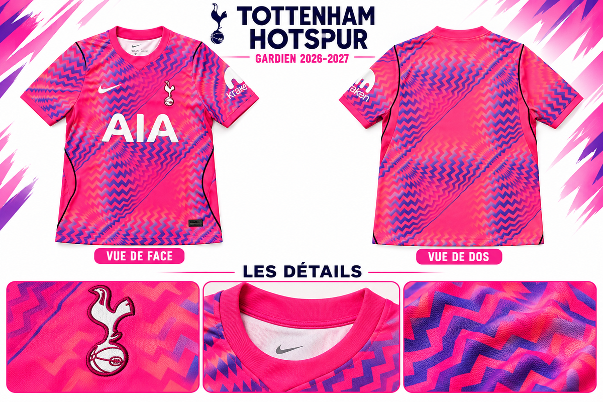 Maillot Tottenham Hotspur gardien 2026-2027 — présentation et détails