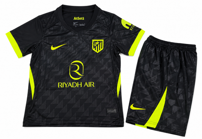 Maillot Atlético Madrid Extérieur 2026-2027 Homme et enfant  – Noir et Jaune Fluo