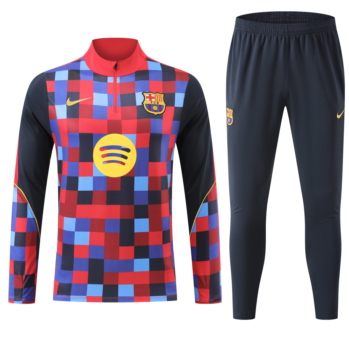 Ensemble Survêtement FC Barcelone Bleu mosaïque  Homme 2026/2027 – Training Suit Barça