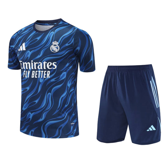 Ensemble T-shirt + short camouflage bleu Real Madrid 2025-2026