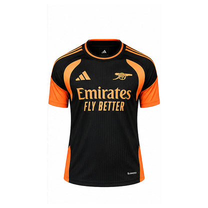 Maillot entraînement Arsenal 2026-2027 noir et orange vue de face fond blanc
