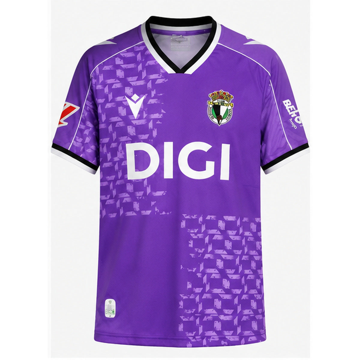 Maillot third Burgos CF 2026-2027 violet vue de face sur fond blanc