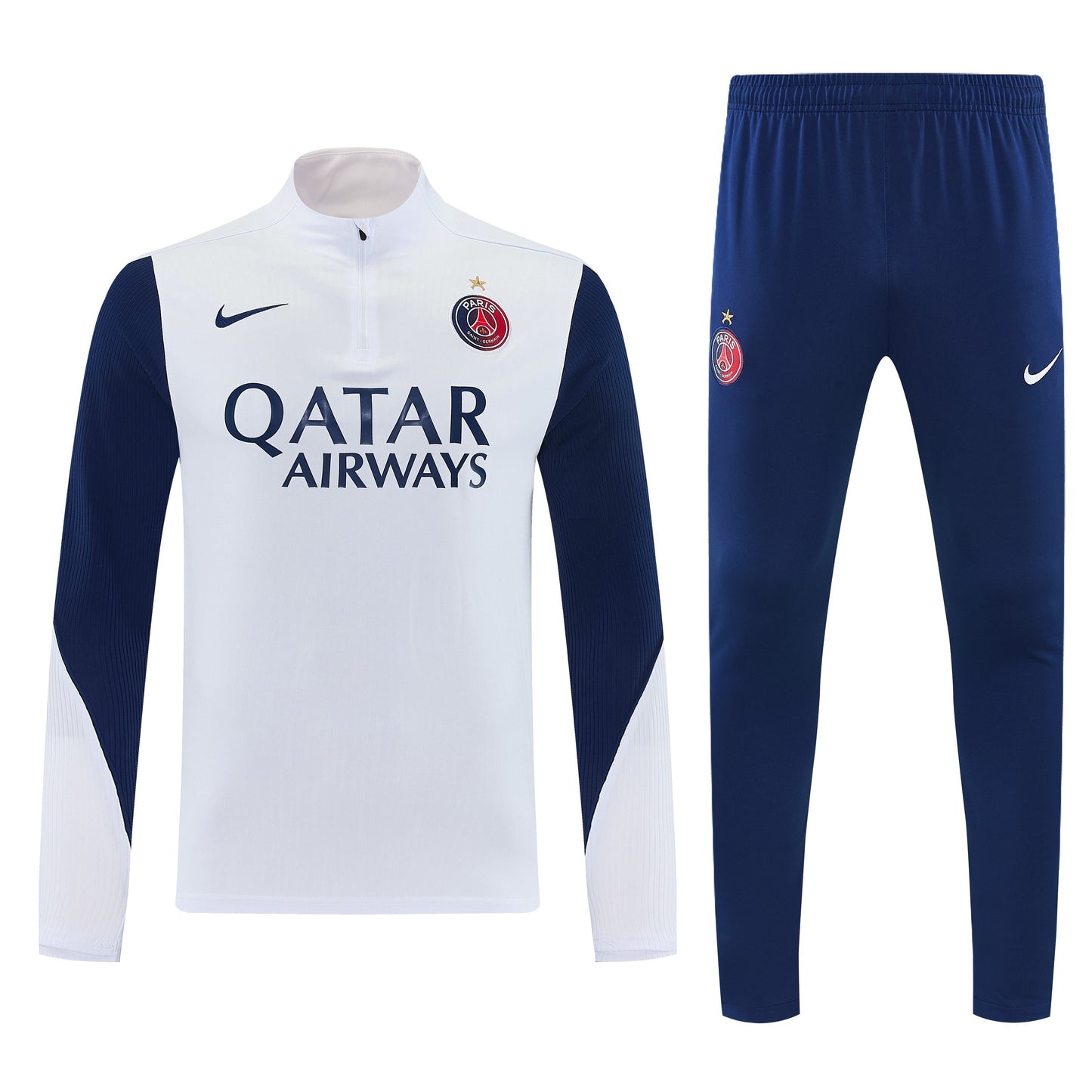 Ensemble 2026-2027 Survêtement PSG Homme Blanc & Bleu – Training Set Football Premium  | FIFAFOOT
