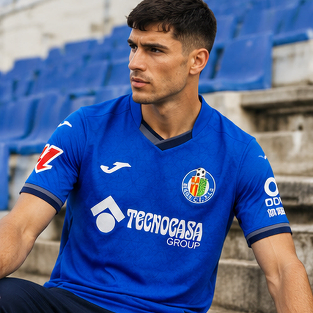 Mannequin masculin portant le maillot domicile Getafe CF 2026-2027