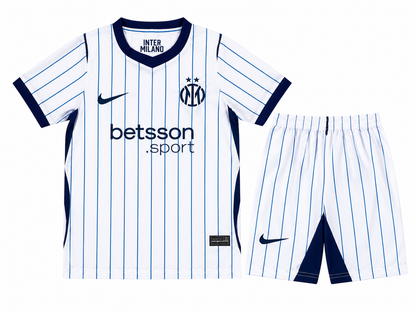 Maillot Extérieur Inter Milan 2026-2027 Blanc à Fines Rayures Bleues