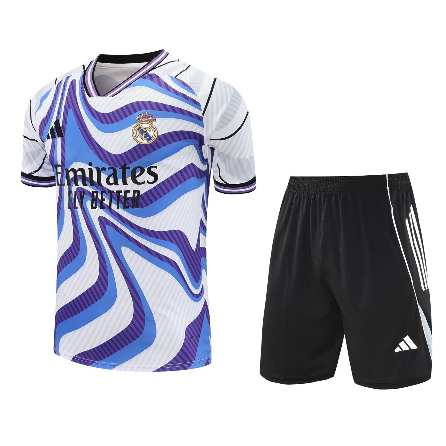 Ensemble T-shirt + short camouflage violet Real Madrid 2025-2026