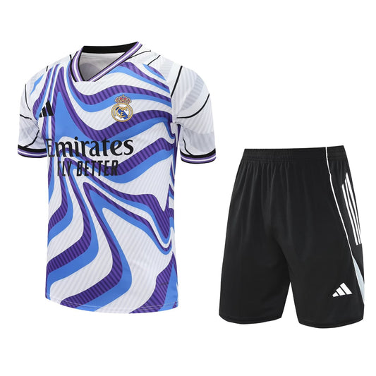 Ensemble T-shirt + short camouflage violet Real Madrid 2025-2026