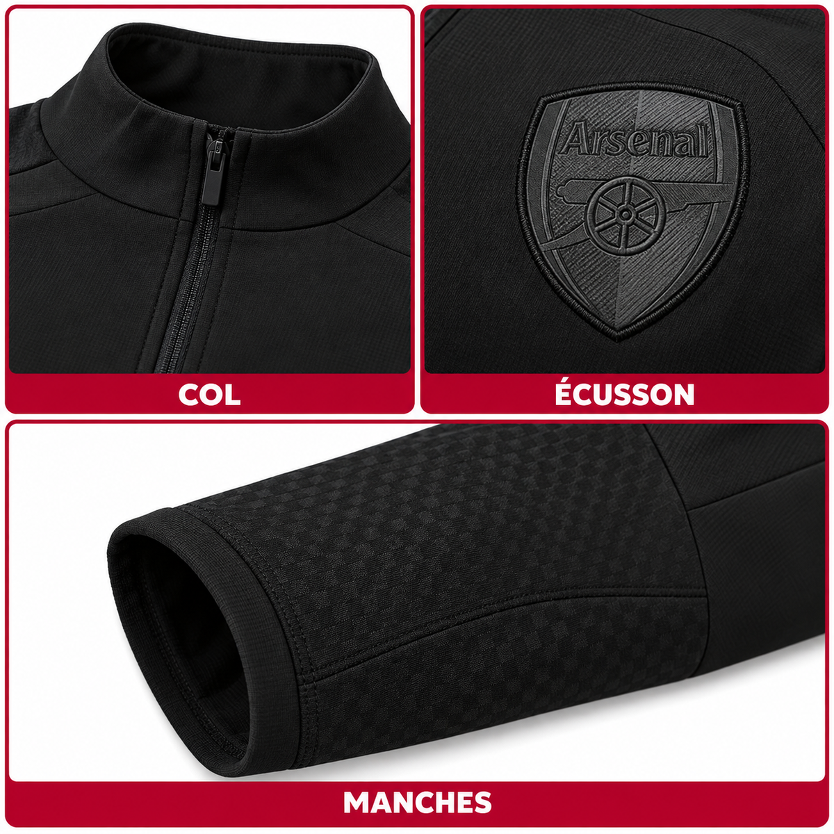 Survêtement Arsenal noir 2026-2027 — details