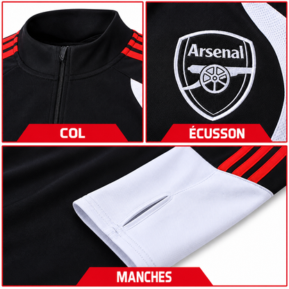 Survêtement Arsenal noir rouge blanc 2026-2027 — details