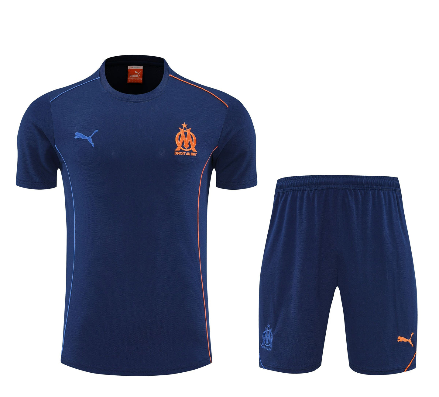 Ensemble T-shirt + short bleu marine Olympique de Marseille 2025-2026