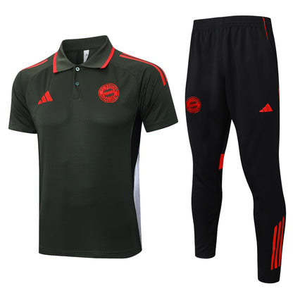 Ensemble Polo vert militaire Bayern Munich 2025-2026