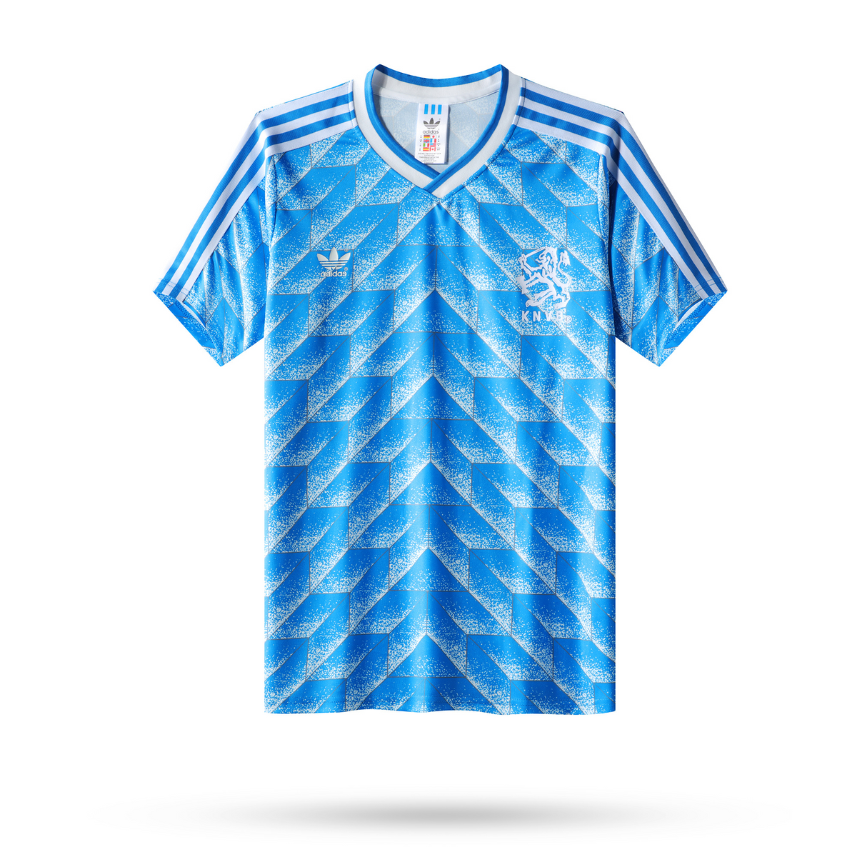 Vue avant du maillot rétro away Pays-Bas 1988 sur fond blanc