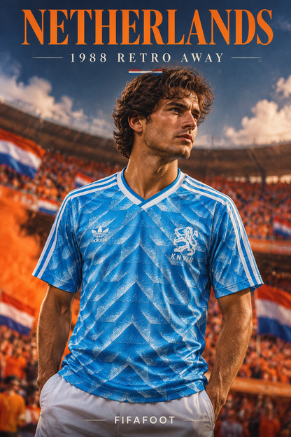 Affiche FIFAFOOT – maillot rétro away Pays-Bas 1988
