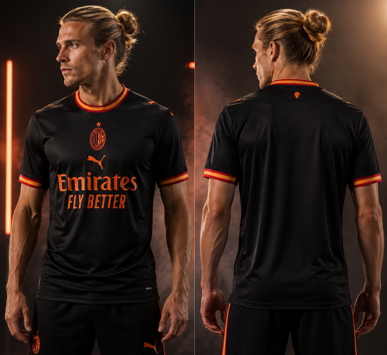 Maillot Third AC Milan 2026-2027 Noir & Orange – Rossoneri