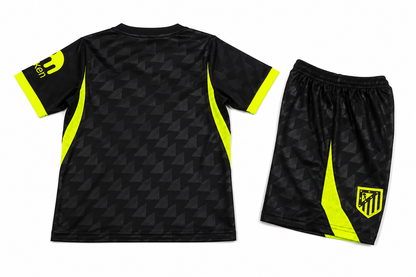 Maillot Atlético Madrid Extérieur 2026-2027 Homme et enfant  – Noir et Jaune Fluo