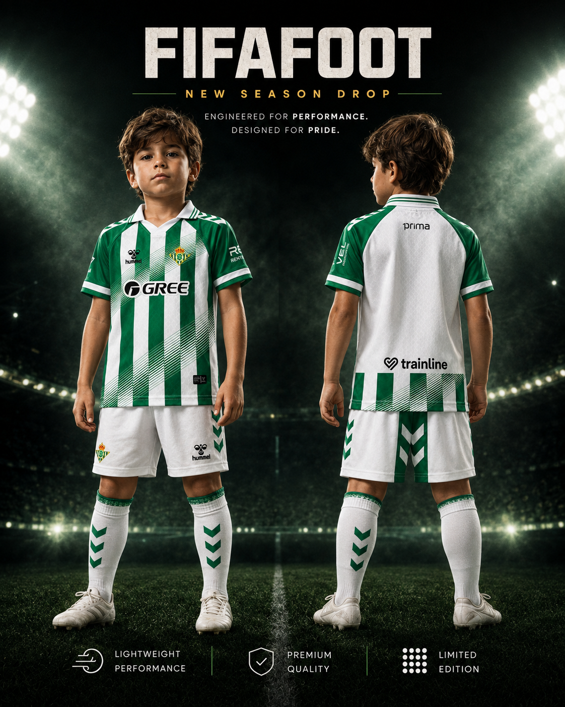 Maillot Real Betis 2026-2027 Domicile Vert Blanc – Tenue Football Enfant & Adulte | Disponible du 4 Ans au 4XL