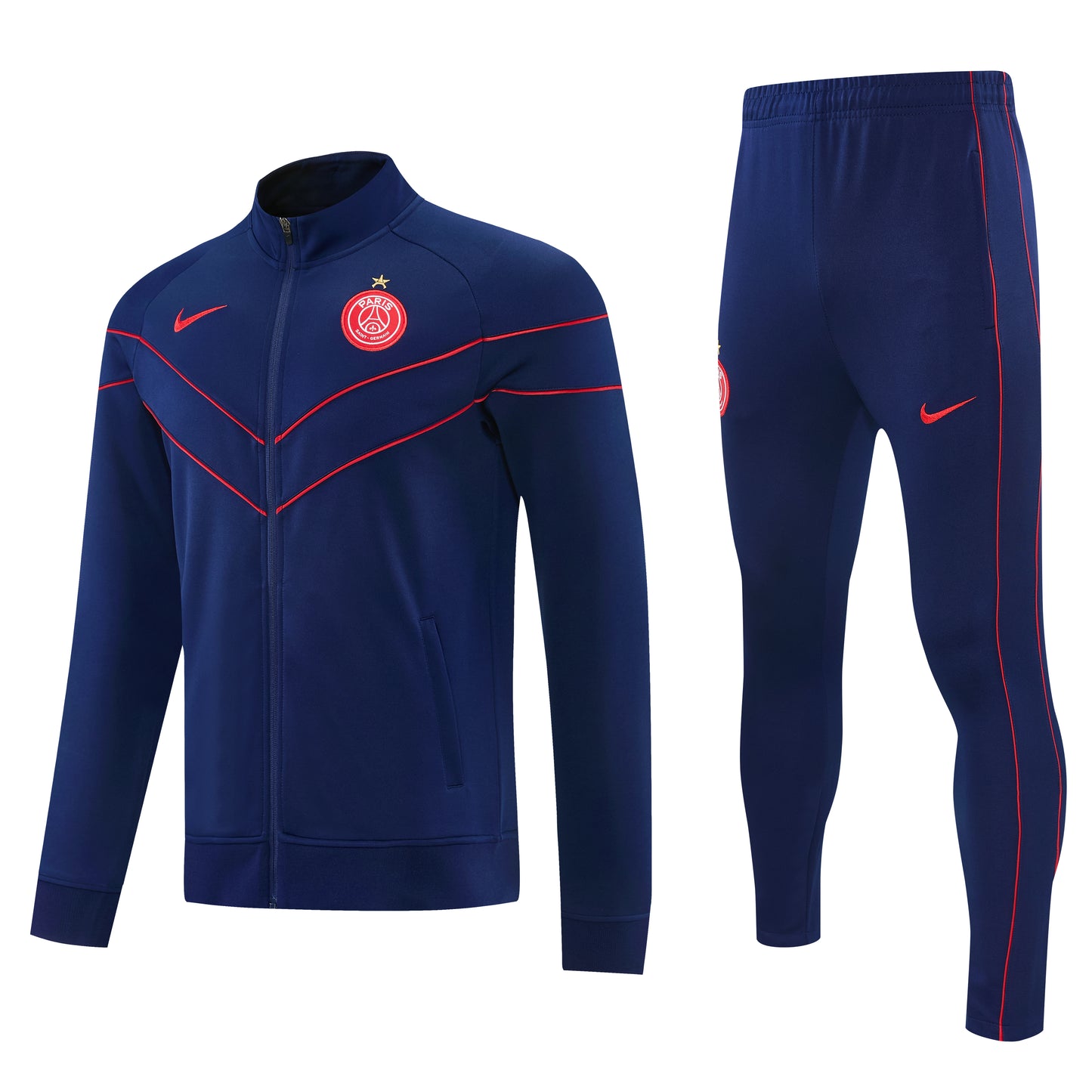 Survêtement 2026-2027 PSG Homme Bleu Marine – Ensemble Veste Zippée & Pantalon Training Football Lifestyle