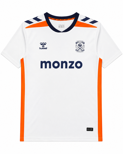 Maillot Coventry City Extérieur 2026-2027 – Blanc, Bleu Marine & Orange