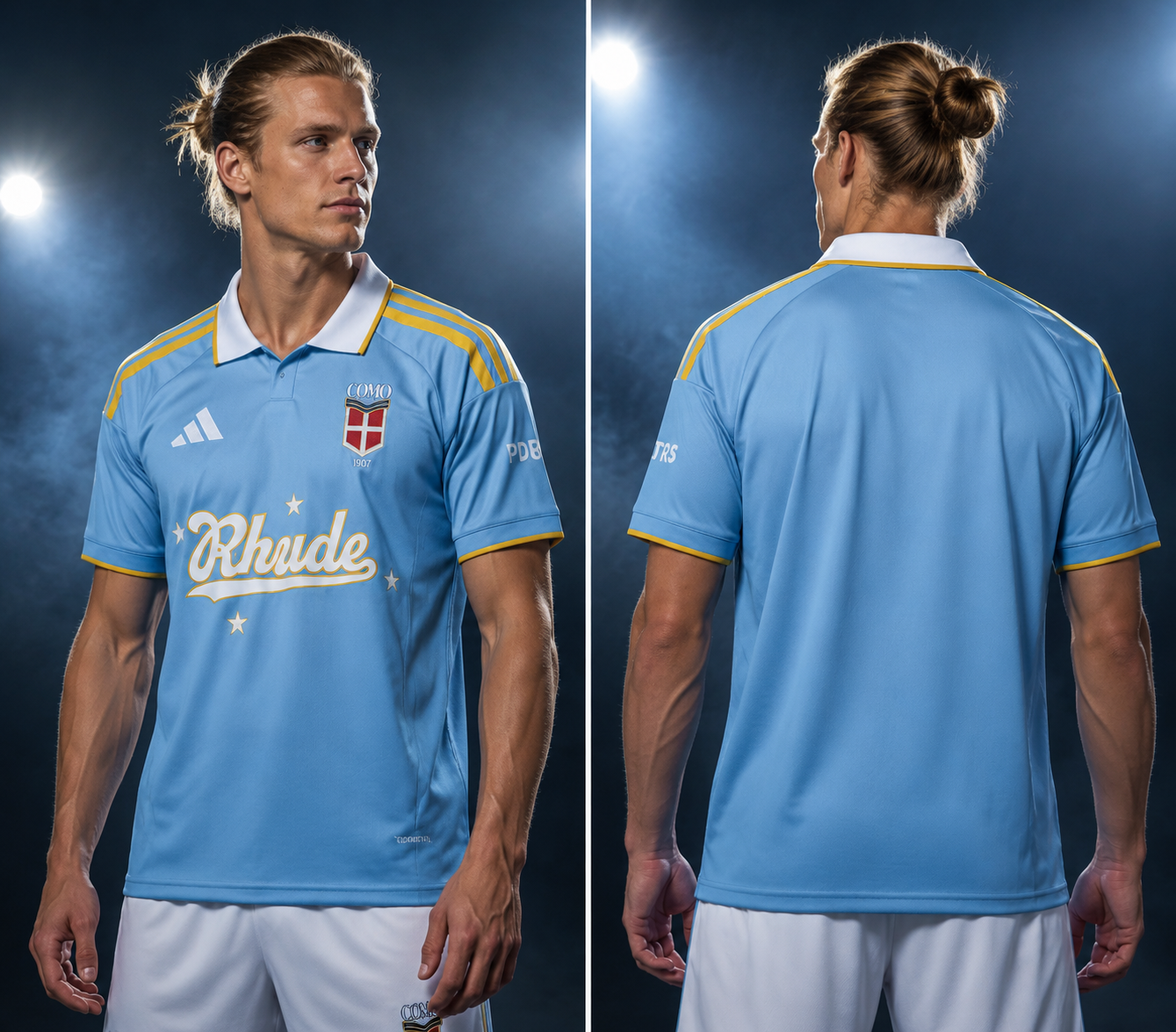 Maillot Third Como 1907 2026-2027 Bleu Ciel & Jaune