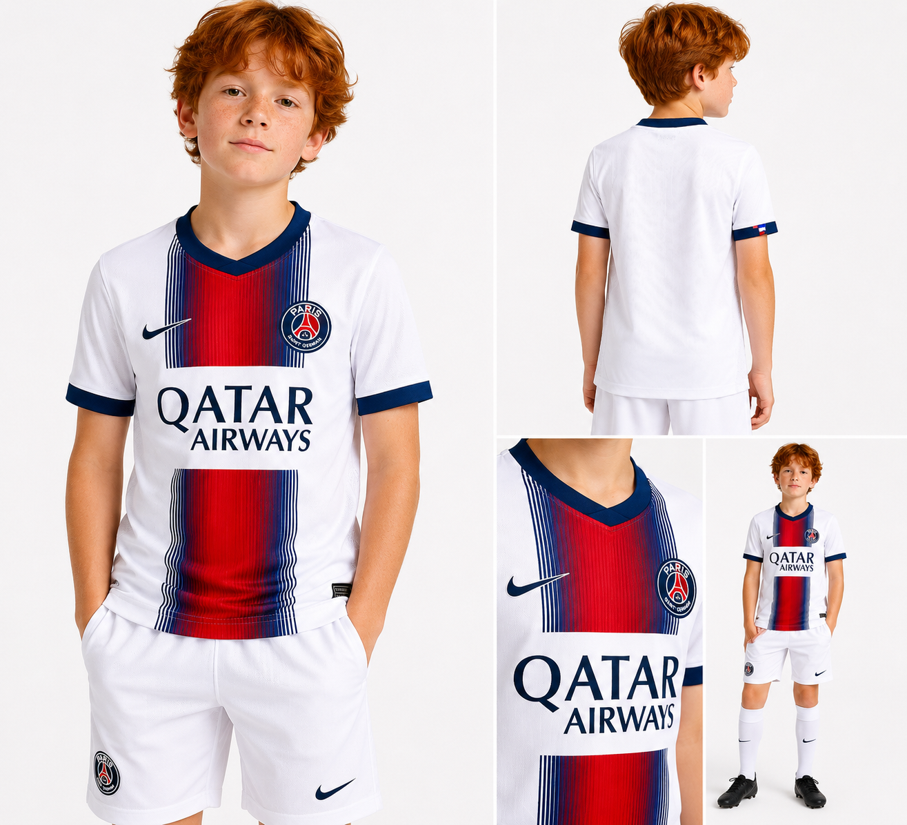 Maillot PSG Extérieur 2026/2027 – Paris Saint-Germain Blanc Bleu et Rouge