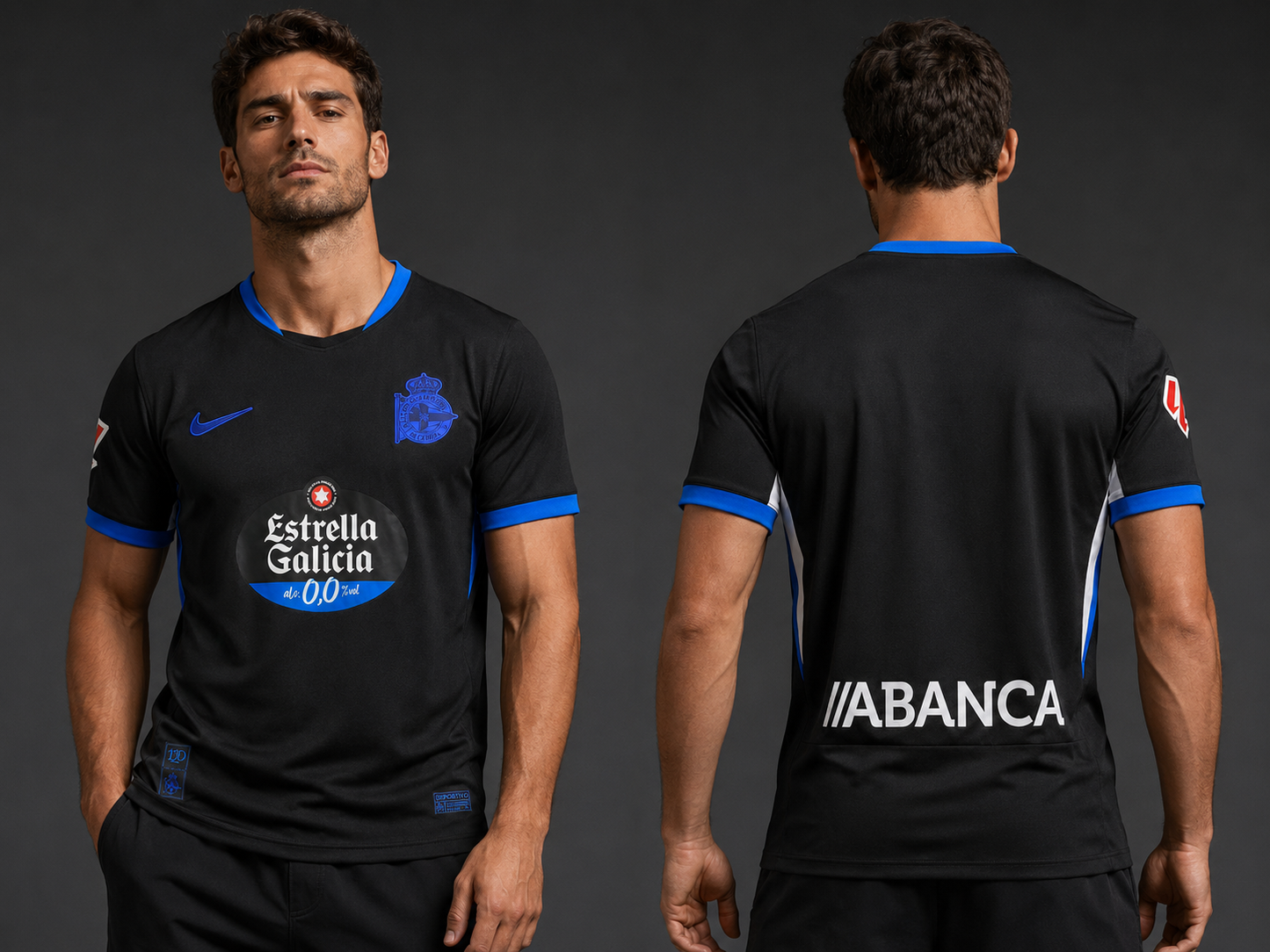 Maillot Deportivo La Corogne Extérieur 2026-2027 Noir Bleu – Jersey Football RC Deportivo Away