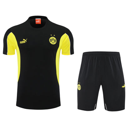 Ensemble noir/jaune T-shirt + short Dortmund 2025-2026